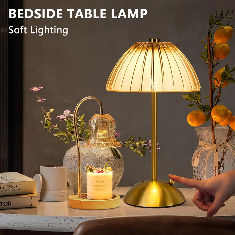 

Беспроводные настольные лампы, 3-цветный сенсорный светильник с бесступенчатой регулировкой яркости, перезаряжаемая батарея, хрустальная настольная лампа для гостиной