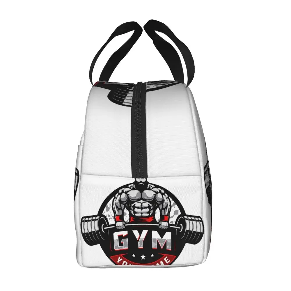 Bodybuilding And Gym Logo Resuable Lunch Box for Women Leakproof Cooler Thermal Food Insulated Lunch Bag Kids School Children