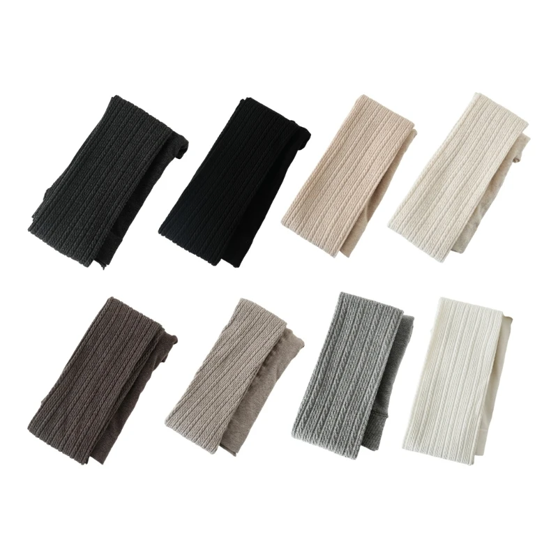 Elastic High Waist Cotton Knit Tights With Wheat Pattern Textured Design Pantyhose For Women Autumn Winter Essential
