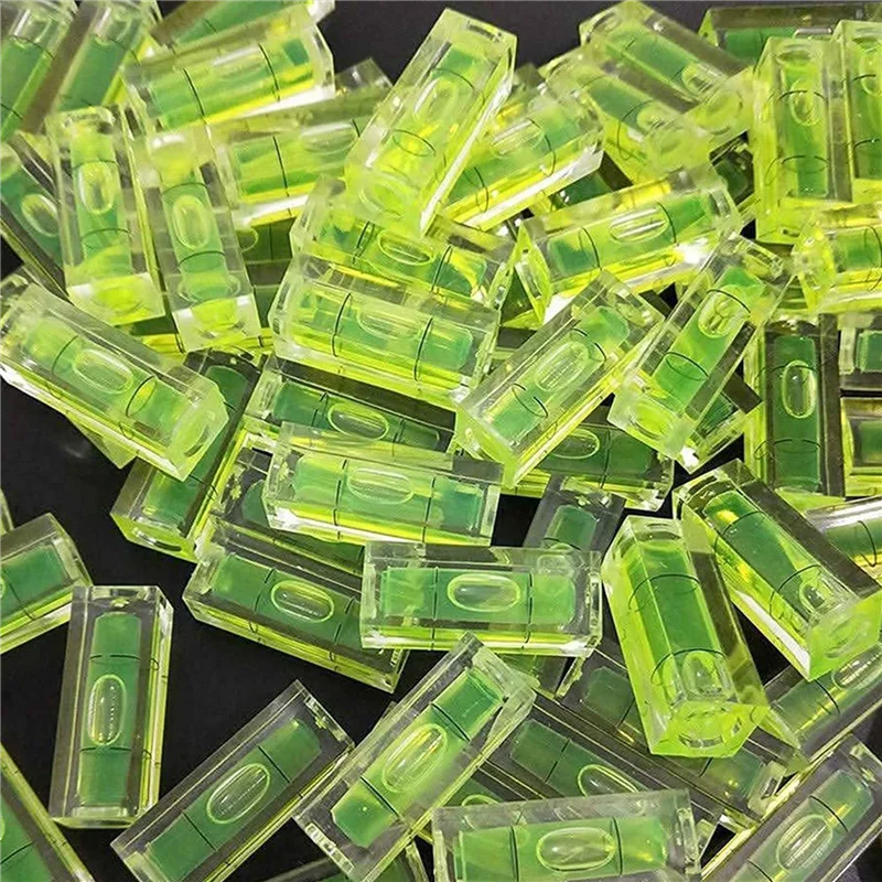 AB47-40Pcs 미니 버블 수준기 10X10x29mm 사각 수평계 벽 프레임 아트 디스플레이 사진 걸이 RV 삼각대 측정
