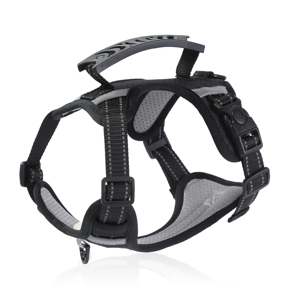 New Vest Walking Traction Rope Cat Harness with Reflective Strip Dog Collar Breathable Mesh Harness for Small Medium Pet Cat Dog