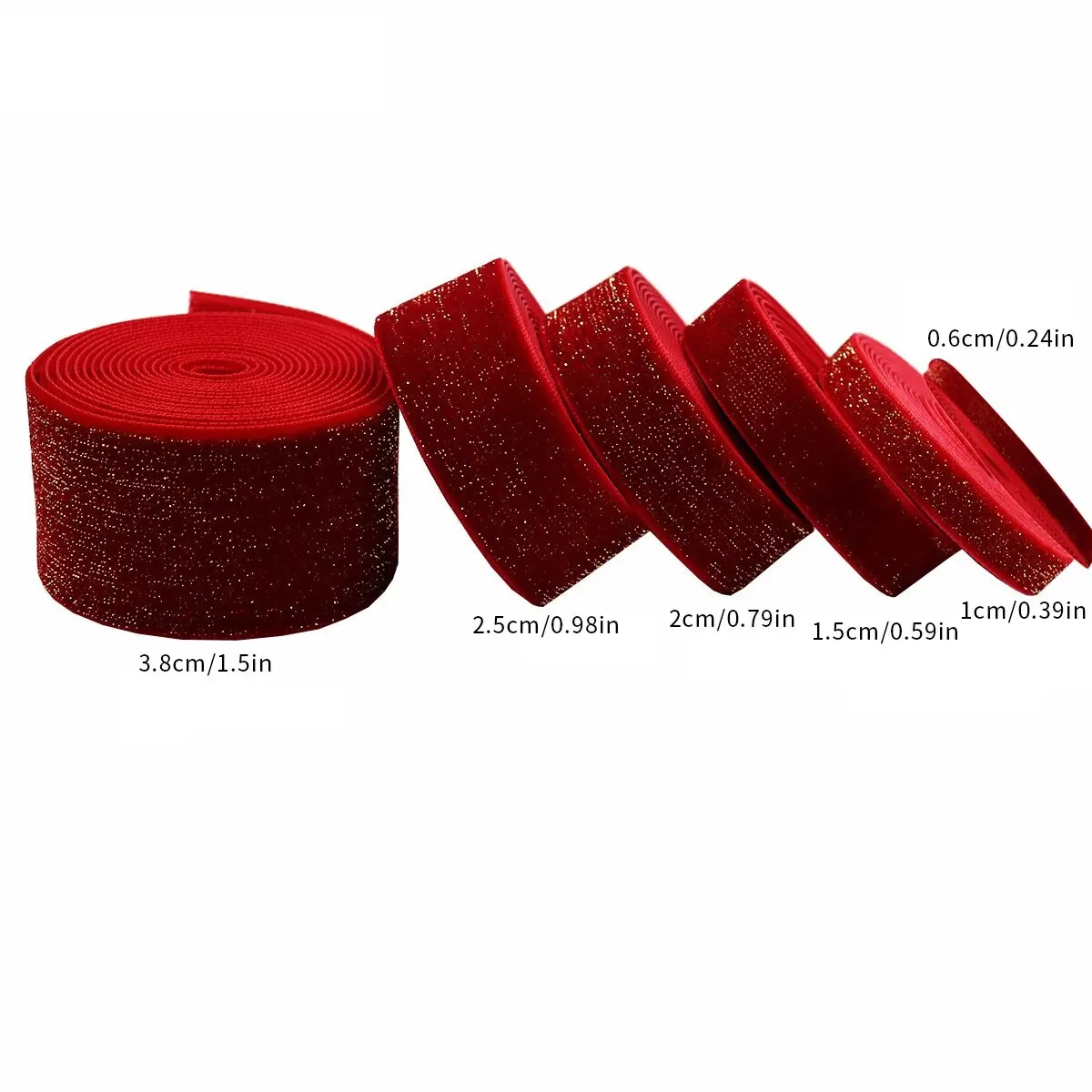 5 Yards  Valentine's Day  Ribbon Red Brilliant New Year Velvet Ribbons Garland, Gifts, Wrapping, Wreaths, Bows