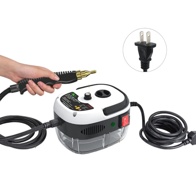 Nettoyeur vapeur 2500W, nettoyeur à vapeur portatif, 6 vitesses, haute pression, température, Machine nettoyage à vapeur avec