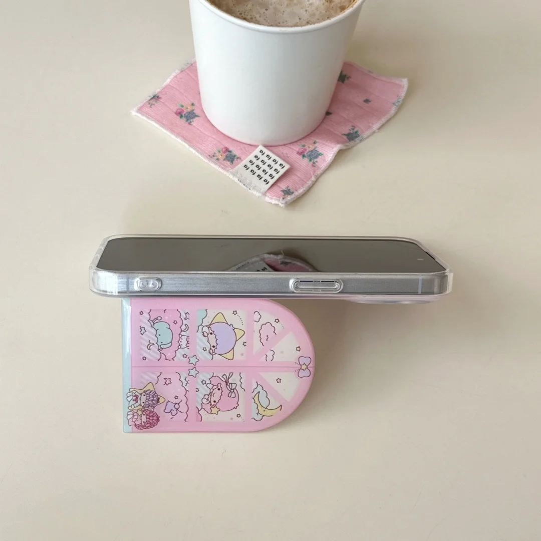 Coque de téléphone de luxe rose avec petites étoiles jumelles, étui pare-chocs pour iPhone 13 14 15 16 Pro Max Gemini miroir fille ﻿ ﻿