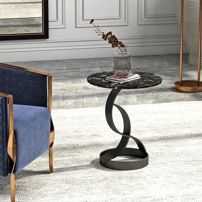 북유럽 스타일, 거실, 라이트 럭셔리, 모던, 대리석, 캐주얼, 원형 테이블