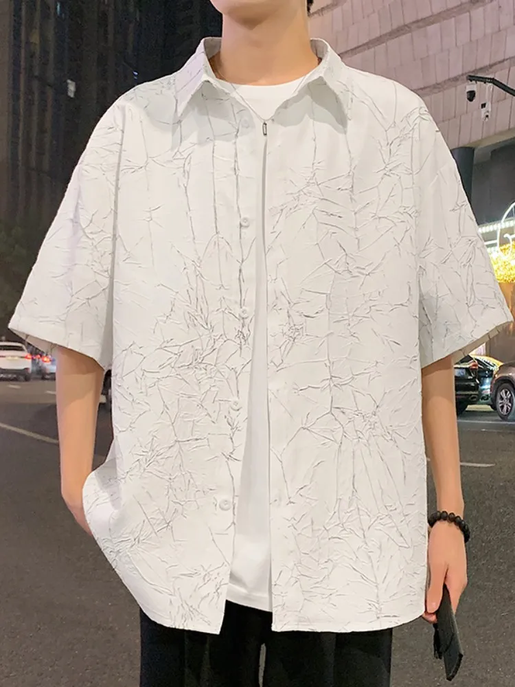 

Teenage Boys' ort Sve irt Men's Design Sensation Cool Haome Thin Summer Outerwear Breathable American Sle