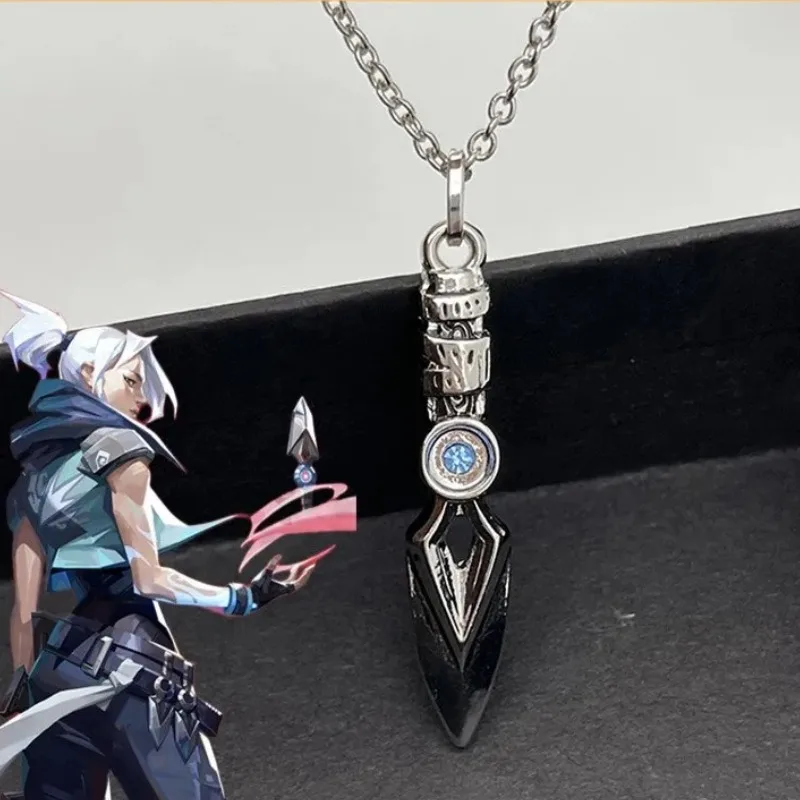 

Valorant Jett нож ожерелье лезвие штормовая модель кулон игровая периферийная игрушка аксессуар нож кулон игрушки для мальчиков подарки для детей