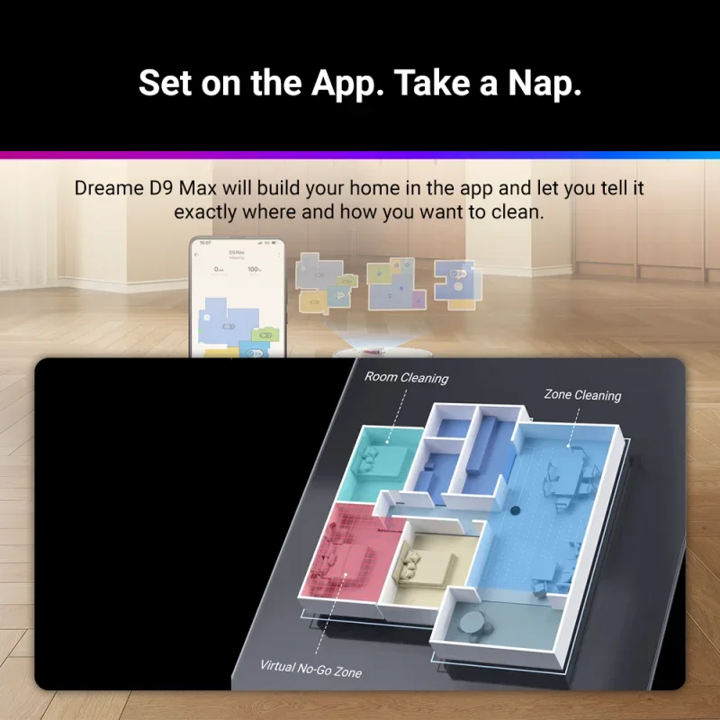 مكنسة كهربائية وتنظيف ممسحة روبوت ماكس ، شفط قوي ، كنس وممسحة 2 في 1 ، دقيقة وقت تشغيل ، ملاحة ليدار ،