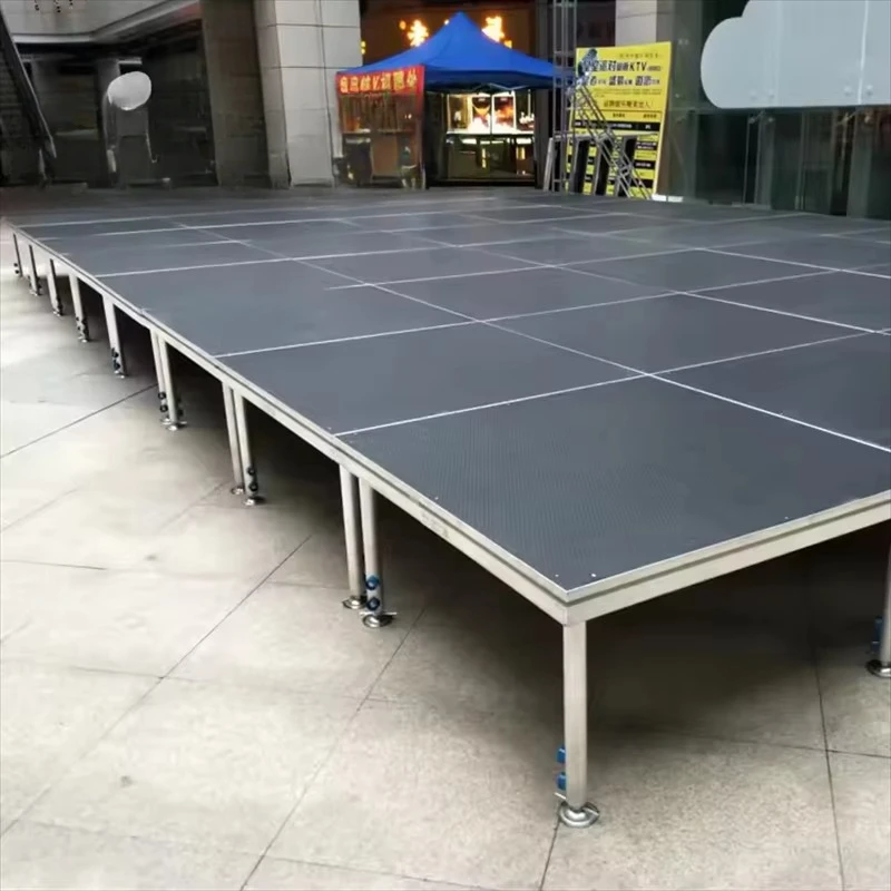 

Factory Aluminum Platform Stage Deck Aluminum Outdoor Four Legs Stage Podium Concert Event Wedding