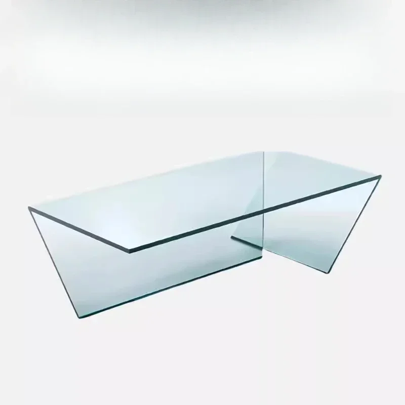 

Italian minimalist coffee table glass designer high-end living room rectangular creative modern Bauhaus coffee table
