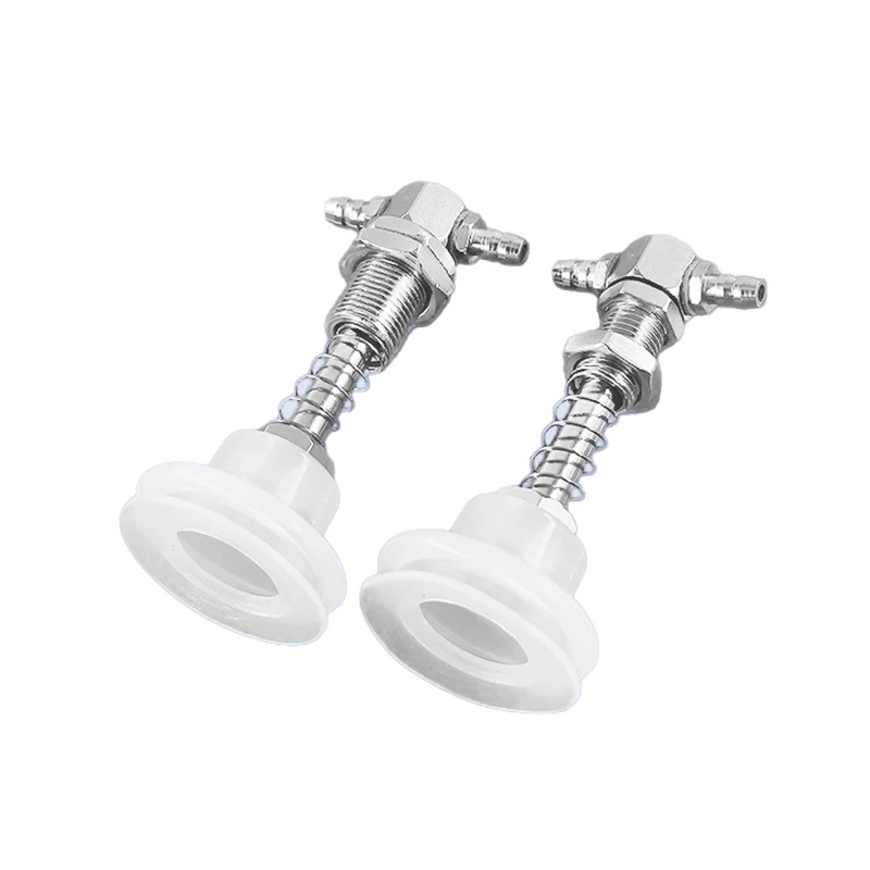 Pneumatic Vacuum Suction Cup Base Rotating Connecting Rod Two Sides Intake Sucker Bracket M10/M12 Mechanical Arm Accessories