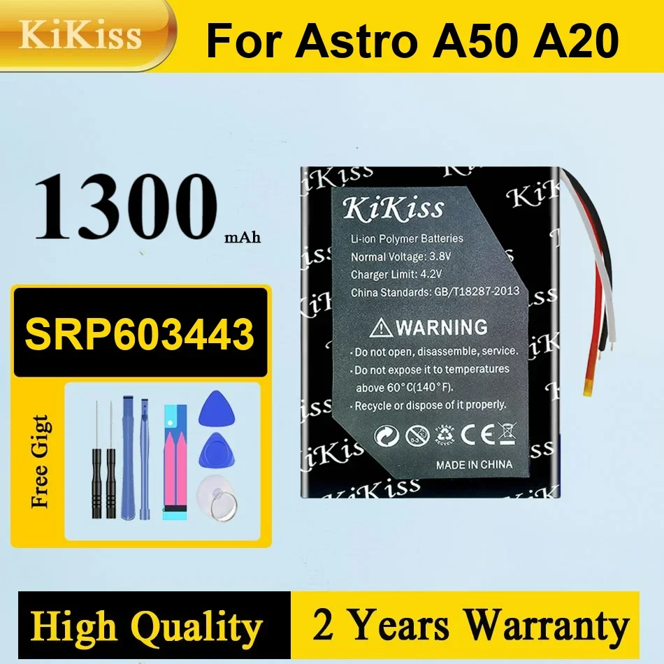 

Replaces Upgraded 1500mAh 533-000191 Battery for Logitech Astro A50 A20 Headset Batterie Accumulator Warranty + Tools