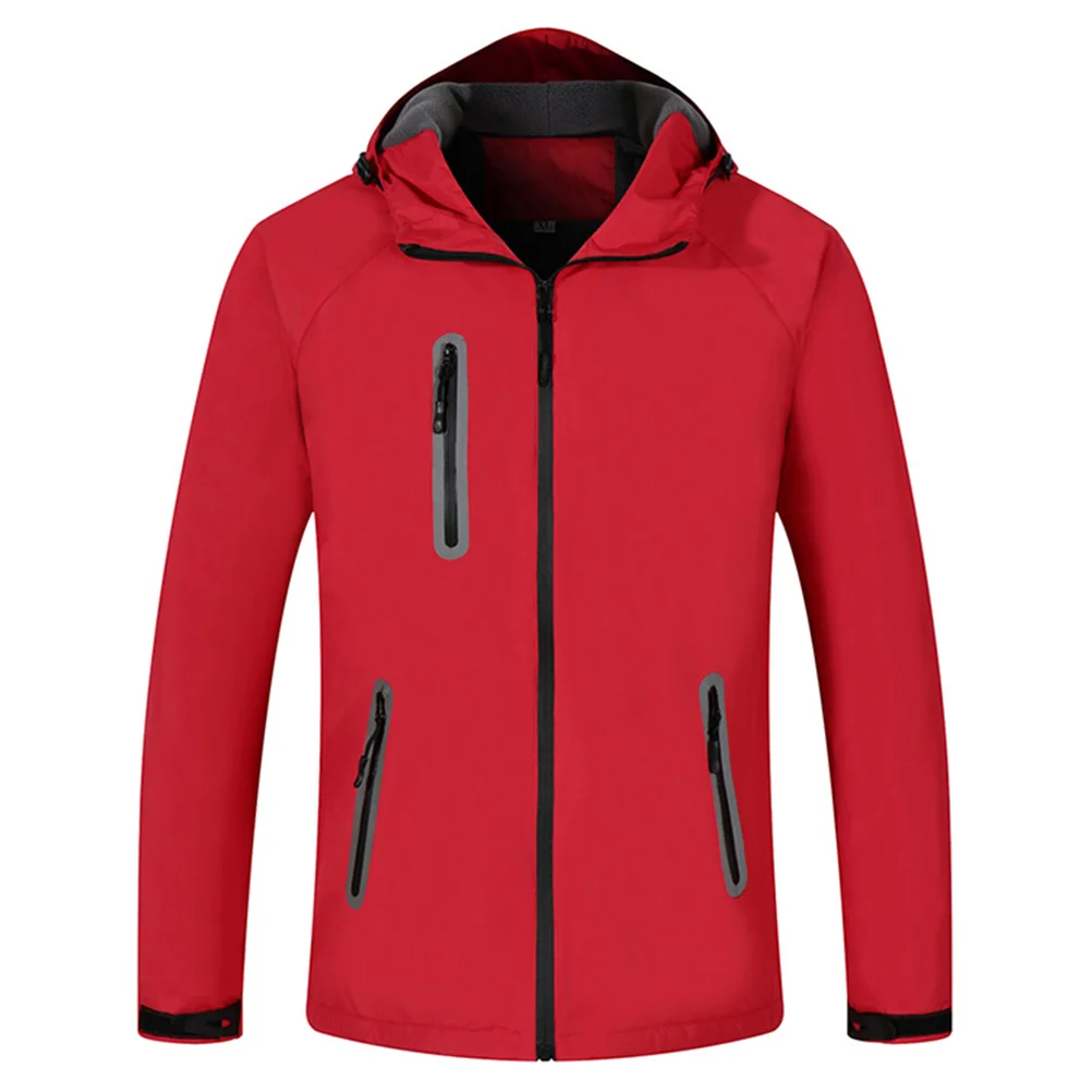 

Warm Fleece Hooded Windproof Jacket for Winter Ski Mountaineering Suit Outdoor Sports Active Rainwear Stylish