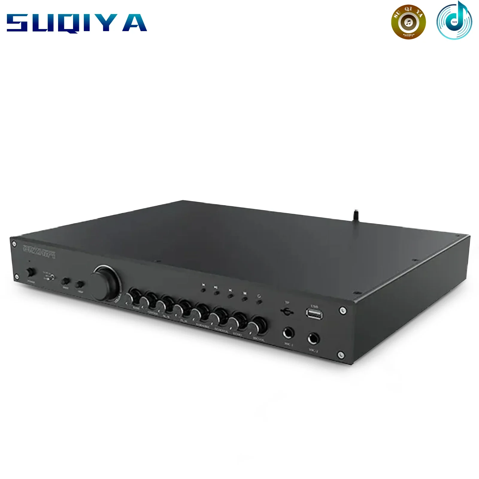 

AC110V 220V 800W TPA3255 TPA3250 PT2399 Reverb Karaoke KTV Microphone 5.1 Channel Bluetooth 5.0 Home Audio Amplifier FM Radio