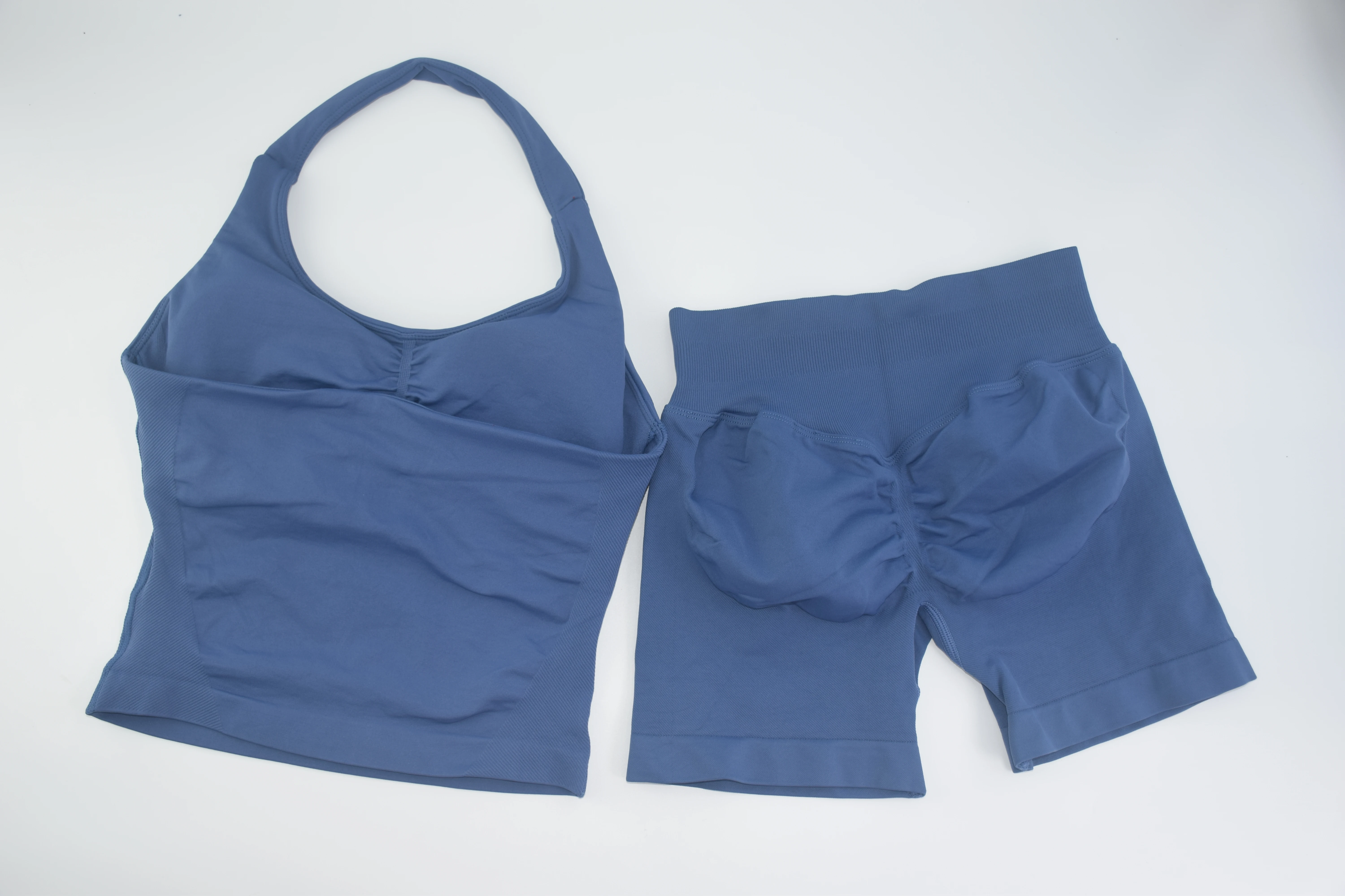 2 قطع الصالة الرياضية مجموعة النساء بلايز عالية الخصر السراويل عارية الذراعين الرسن الصالة الرياضية دعوى اللياقة البدنية الملابس الرياضية تجريب مجموعات لا شعار