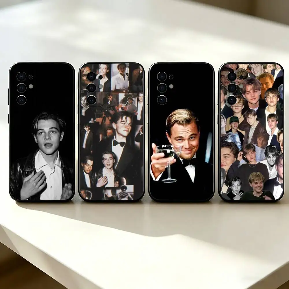 Actor L-Leonardo DiCaprio Leo Phone Case Black Silicone Soft For Samsung S25,S24,S21,S22,S23,S30,Ultra,S20,Plus,Fe,Lite