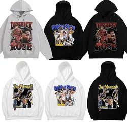 [XNF Official Store]320 Of Grams Heavy Cotton! NBA Superstars Printed Vintage Hoodie Trend Warm Thick Fleece Men's Women's Tops