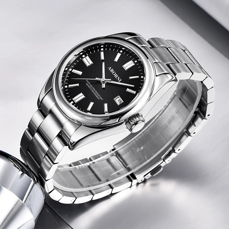 موضة جديدة جراند ساعات رجالي فاخرة العلامة التجارية الأعلى ساعة الأعمال للرجل كوارتز ساعات المعصم الفولاذ المقاوم للصدأ حزام Reloj Hommer