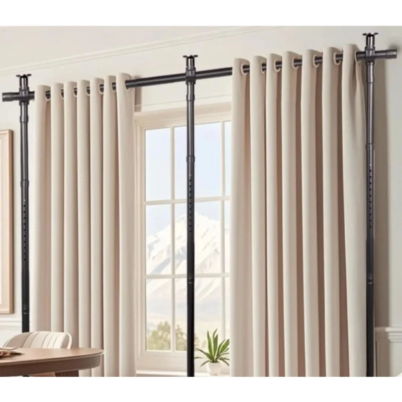 

No drill room living room bedroom home curtain rod simple partition decorative screen partition