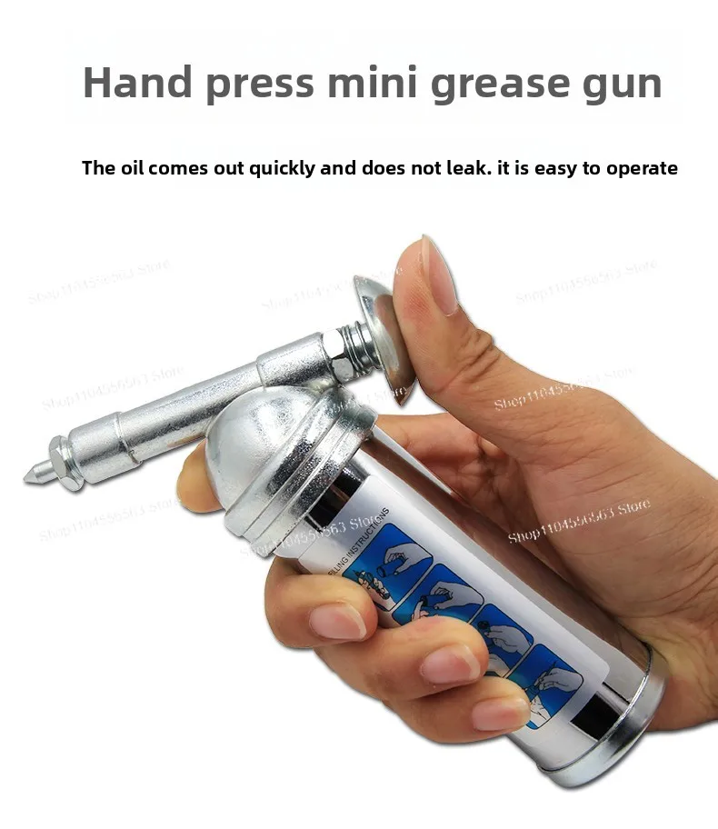​ ​ Мини-смазочный пистолет объемом 80 куб.см — ручной смазочный аппарат для автомобилей/велосипедов, портативный масляный насос с гибким шлангом ​