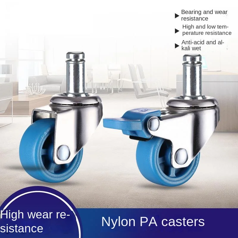 4-Pack Stem Casters with Nylon Wheels (1.5
