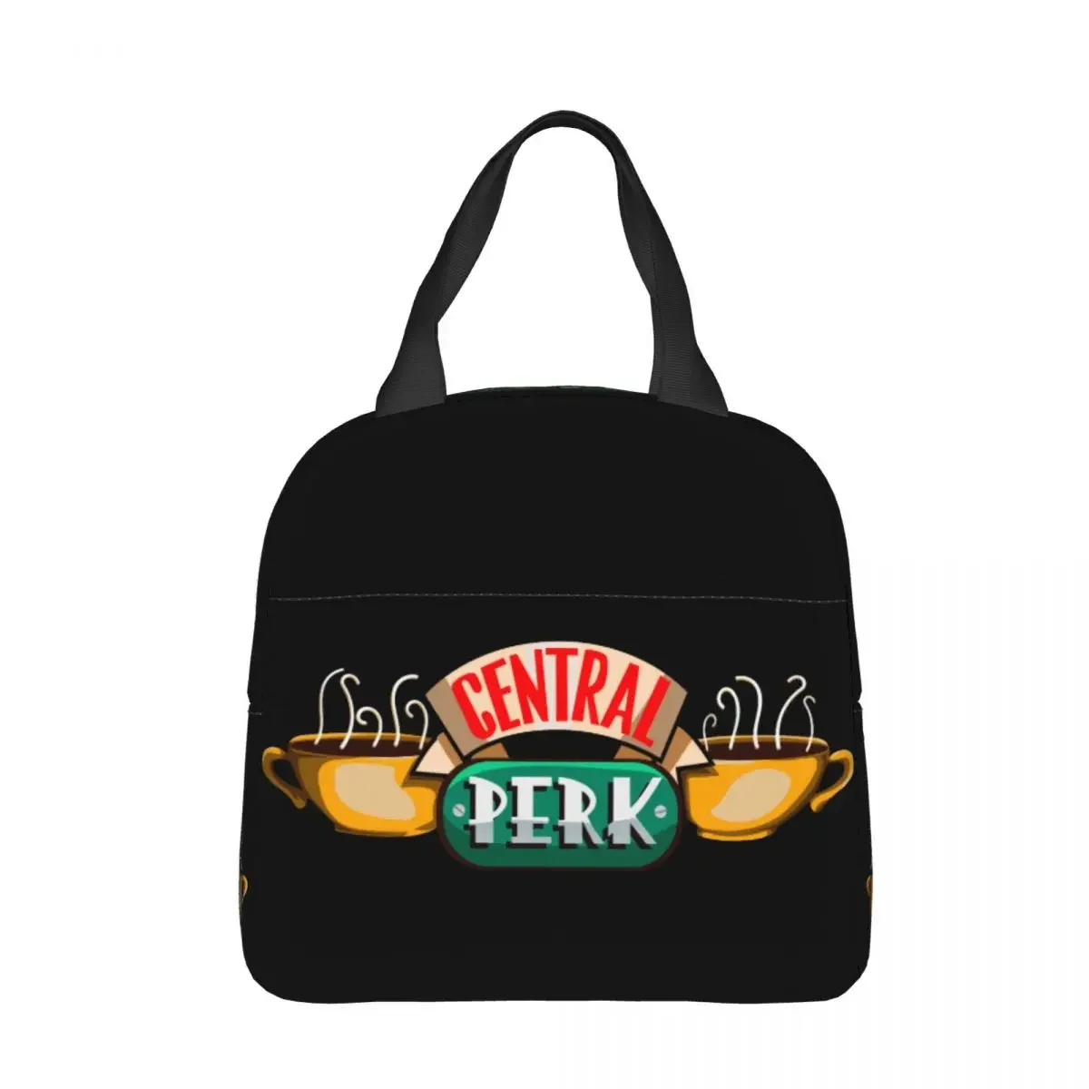 Friends Central Perk Symbol Insulated Lunch Bags Large Tv Show Reusable Thermal Bag Tote Lunch Box Work Travel Girl Boy