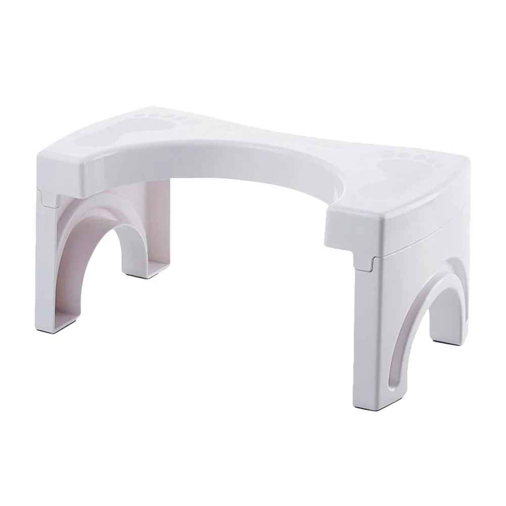 

Plastic Toilet Stool Foldable Footstool Bathroom Stepping Squatting Durable Easy Clean Strong Load-bearing