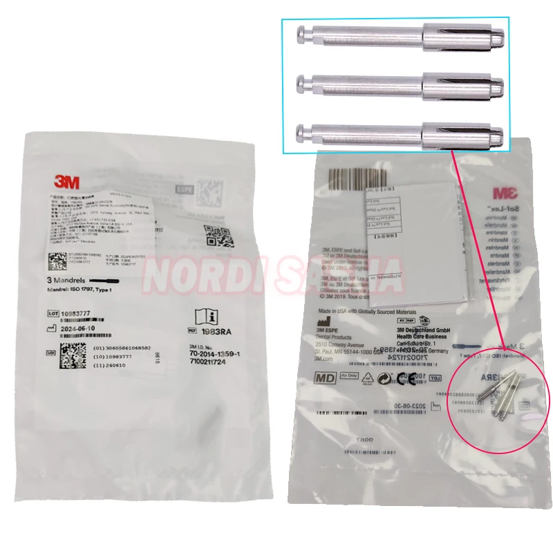 

3Pcs/Bag Dental 3M Mandrels Sof-lex Polishing Disc Holding Rod 1983RA Mandrel Sof lex Flexi Disc Fit Ra Shank for Polishing Disk