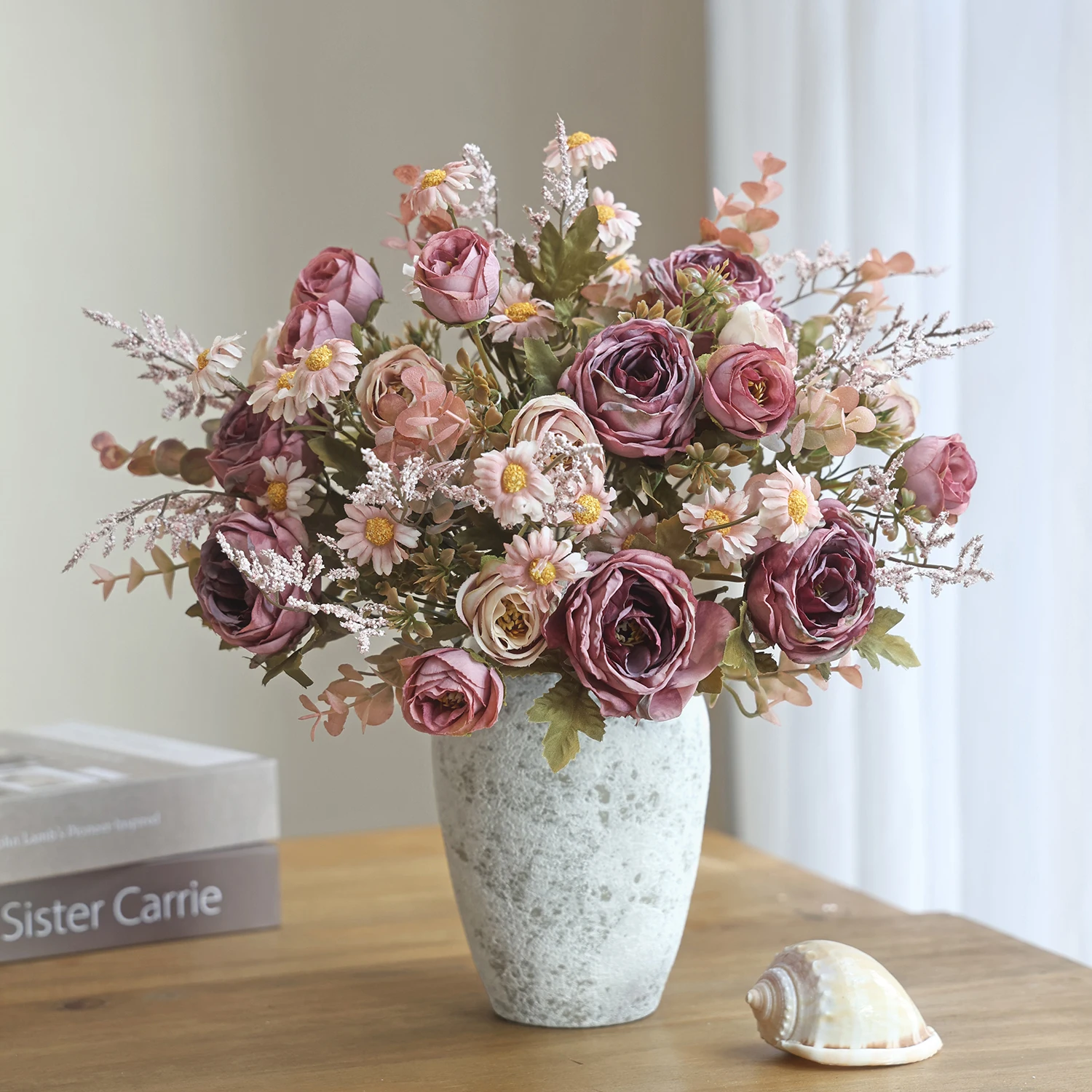 زهرة اصطناعية الحرير ارتفع عباد الشمس طاولة غرفة المنزل إكليل الزفاف باقة الزفاف ديكورا عيد الحب في الهواء الطلق ساحة حديقة لتقوم بها بنفسك هدية #6