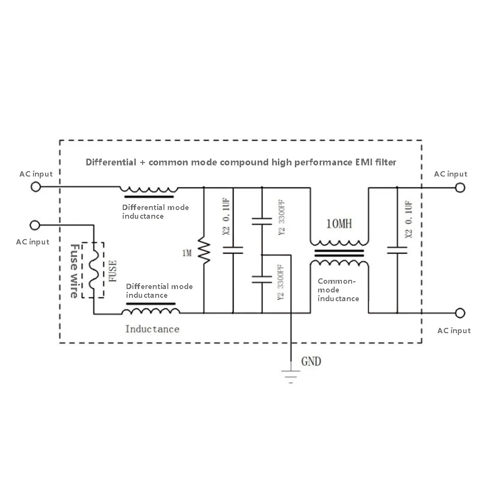 AC110-220V 2A 4A 10A 20A zasilacz filtr EMI wysokiej częstotliwości płytka filtrująca eliminuje zakłócenia elektromagnetyczne dla AMP