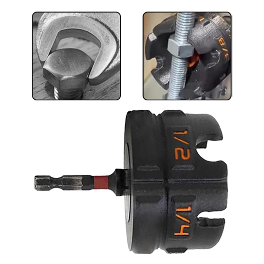 

Removal Bolt Extraction Tool Sockets Nut Zipper Drill Attachment Nuts With Ease On For 1/4" 3/8" And 1/2" Wrenches Hand Tools