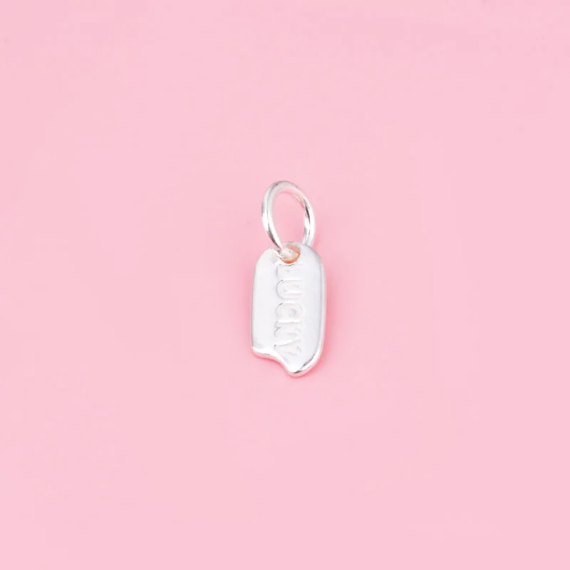 S925 Sterling Silver Vintage diy Material Accessory LUCKY Lucky Pendant DIY Material Bracelet Pendant Accessory