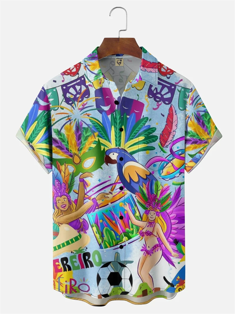 

Карнавальные рубашки для мужчин и женщин с 3d принтом, фестивальная рубашка на пуговицах с короткими рукавами, новое платье, вечерние рубашки, топ