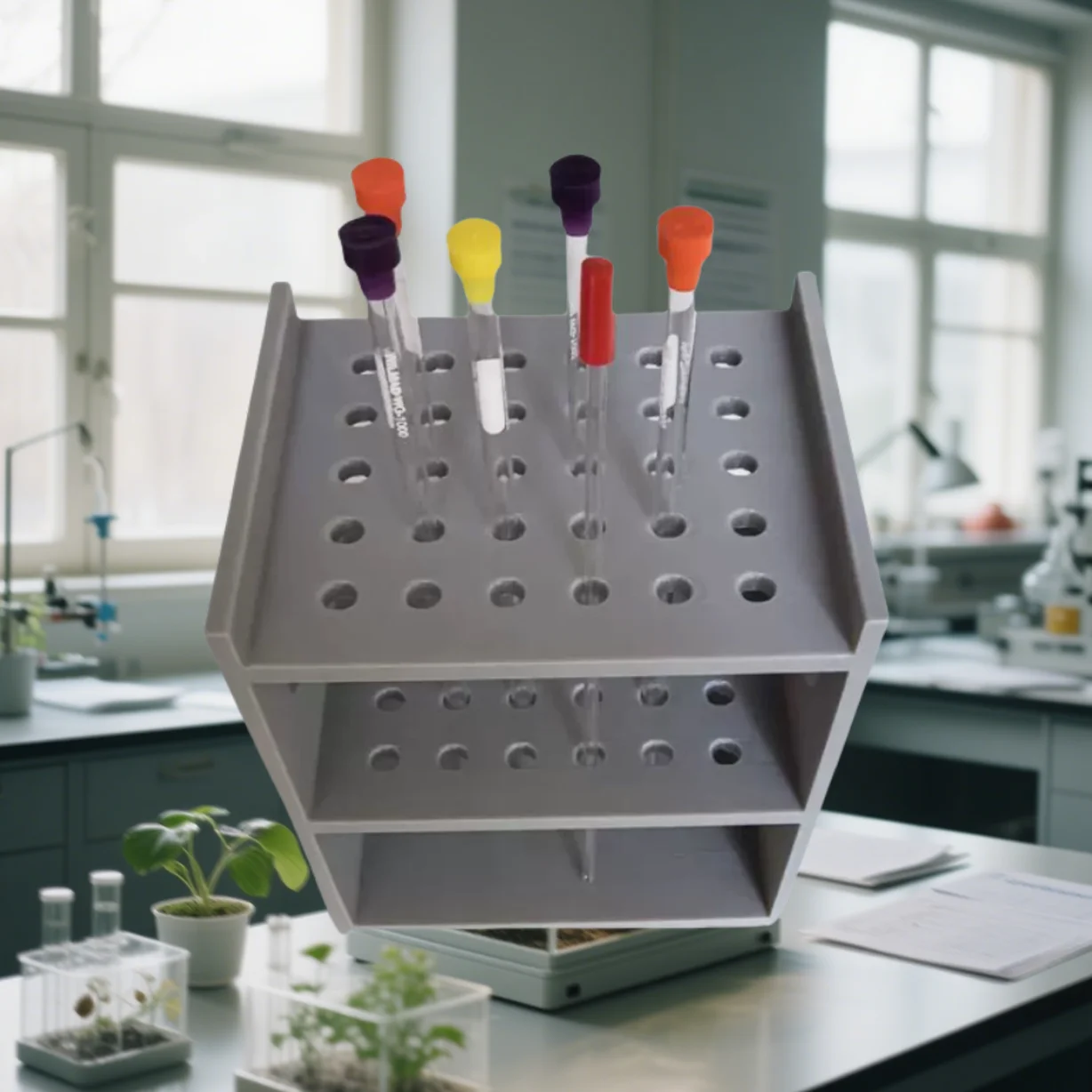 Magnetischer Resonanzrohrhalter – 30/50-Loch-PETG-Rack mit offenem Design, Kapillar- und NMR-Rohrplatzierung, einfach zu beobachten JVLAB