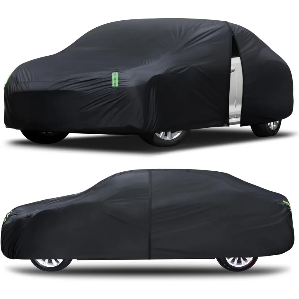 

Waterproof All-Weather Car Cover with Zipper, Universal Fit for Sedans 178-186 Inch, UV & Rain Protection