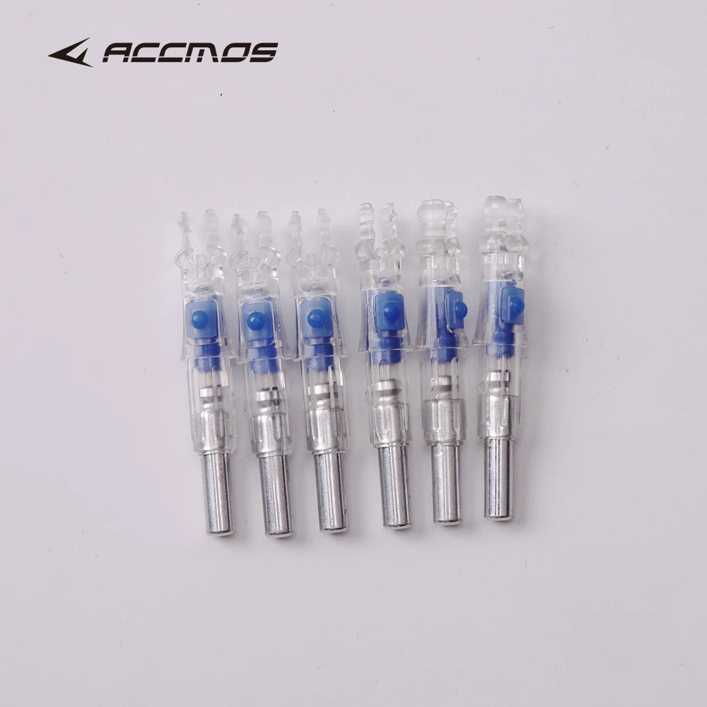 ID6.2mm Led السهم الذيل ثنائي الغرض الصلب الكرة القوس مجمع القوس مضيئة السهم Nocks اكسسوارات الرماية اطلاق النار