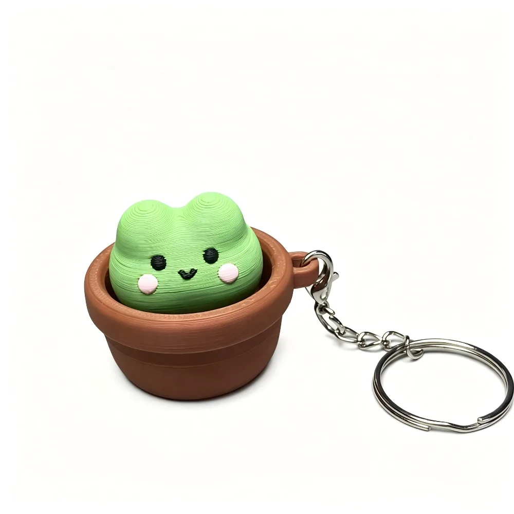 3D Printed Keycap Clicker Pendant Button Press Funny Fidget Clicker Keychain Duck Panda Dog Lucky Cat Key Chain Party Favors