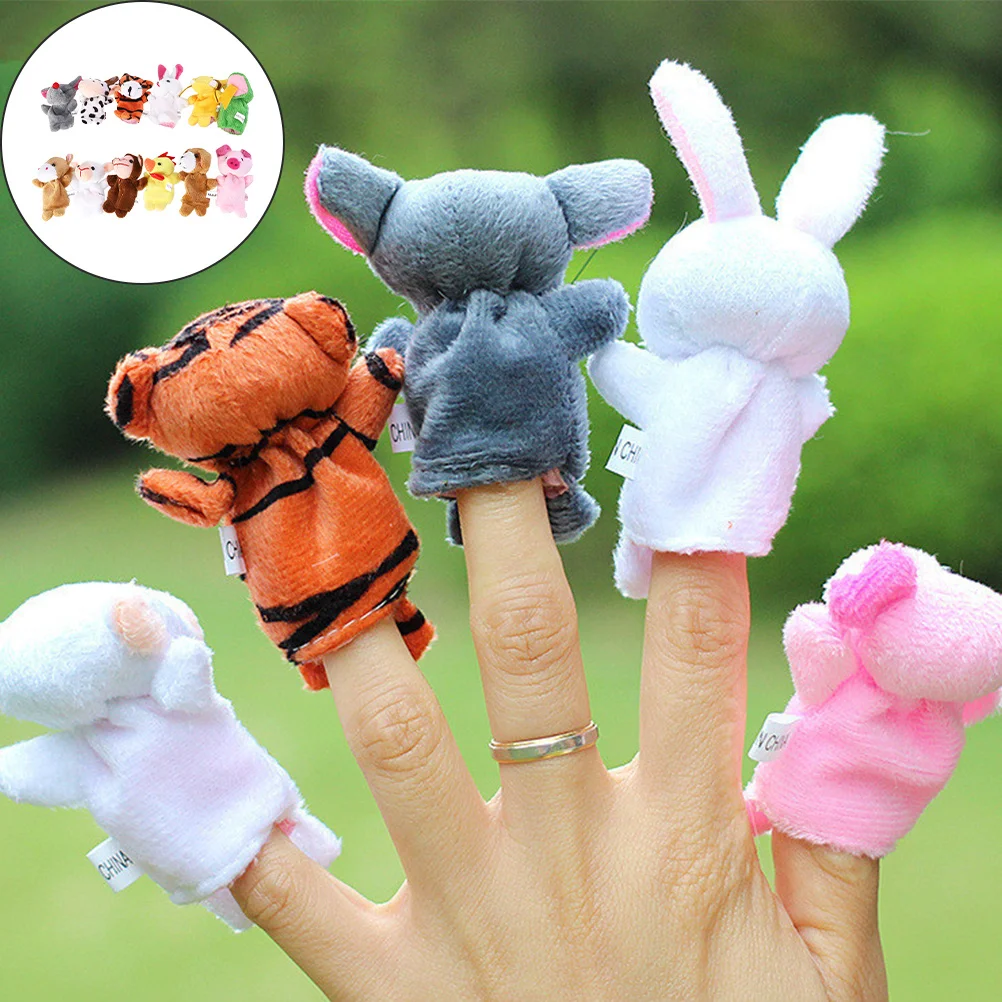

12Pcs Household Finger Puppets Durable Comfortable for Story Telling and Creative Play Portable Kids Accessory