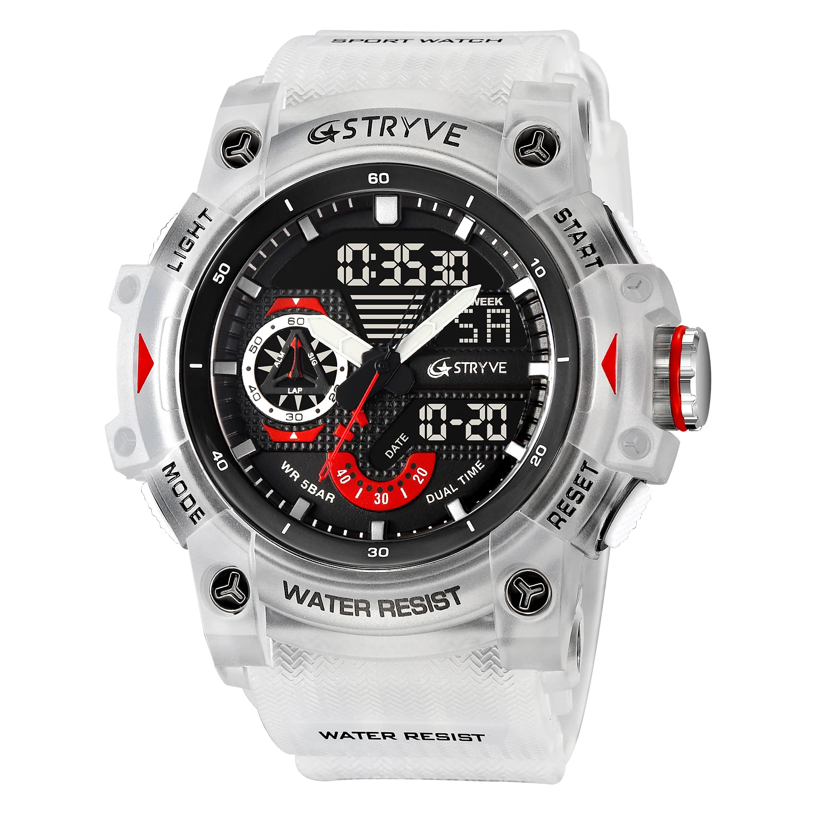 Fashion STRYVE 8029 student electronic watch New Sport Watches Digital Double Time Business Watch Mens WristwatchesRelojes