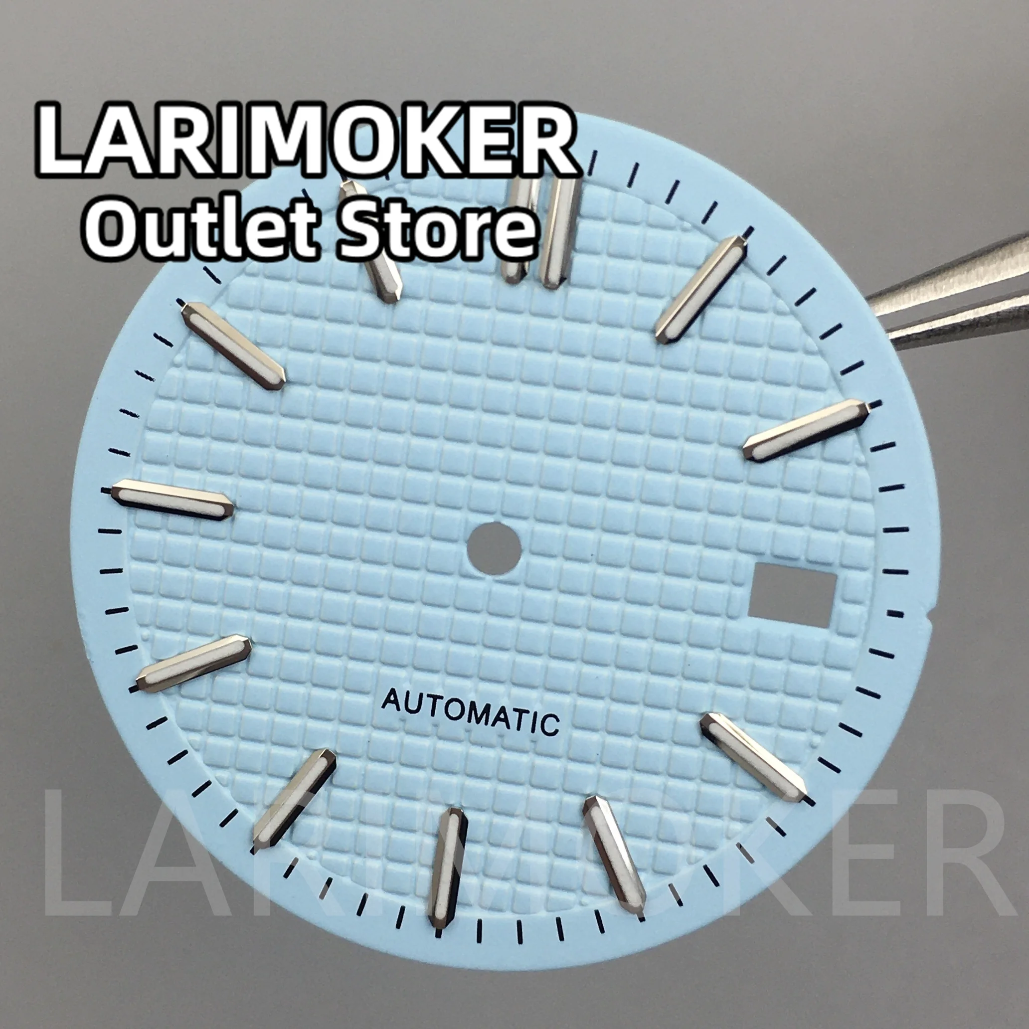 LARIMOKER 31mm 블랙 블루 골드 화이트 그린 다이얼, 빛나는 녹색, NH35 무브먼트 워치에 적합