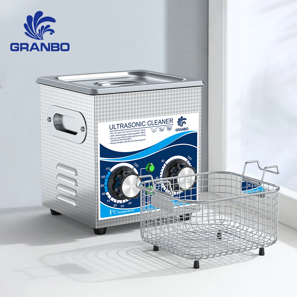 

Granbo 2L Ultrasonic Cleaning Machine 40kHz Dual Power with Timer Heater Ideal for Home Use Watch Parts and Lab Tools