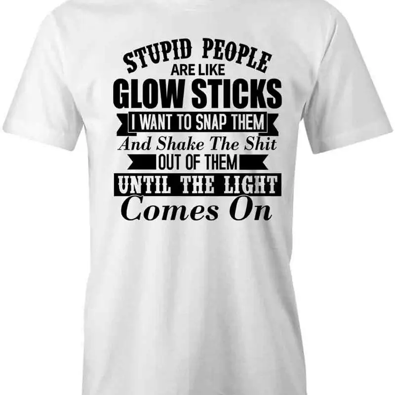STUPID PEOPLE T Shirt d Cotton SARCASTIC CLOTHING S1WSA602