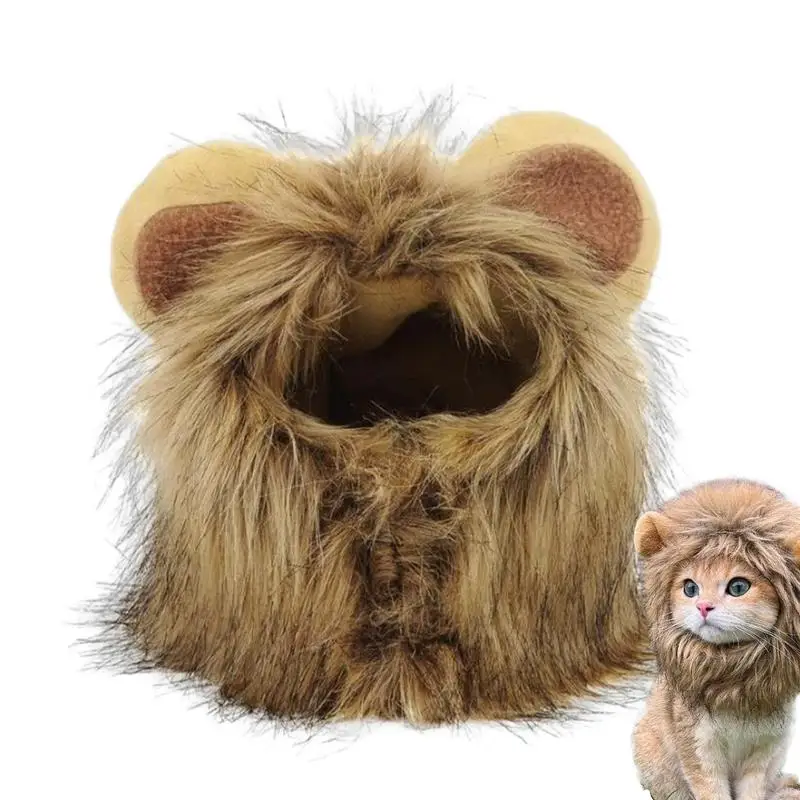 Lion Mane Wig for Dog Cat Pet Halloween Costume Cat Lion Mane Wig for indoor Kittens Outfits Cosplay props pets supplies