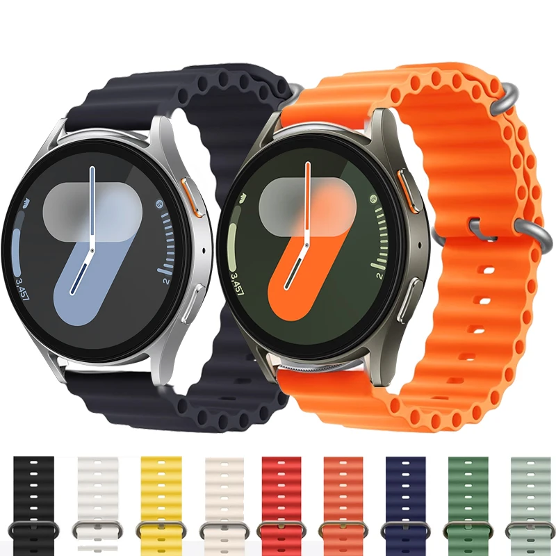 Galaxy Watch 7 FE 40 mm Band für Samsung Galaxy Watch 7 FE 44 mm Ocean Silikon Smartwatch Armband Armband Correa