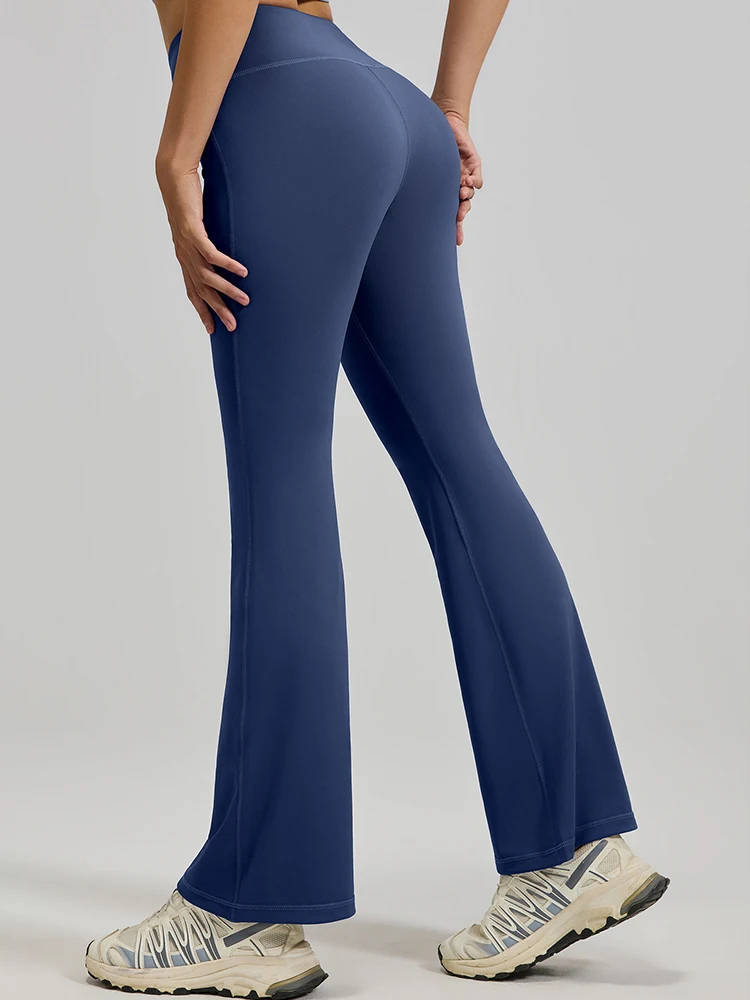 Women Flared Pants High Waisted Yoga Pants Gym Workout Fitness Yoga Bell Bottoms Pants Sports Quick-drying Leggings