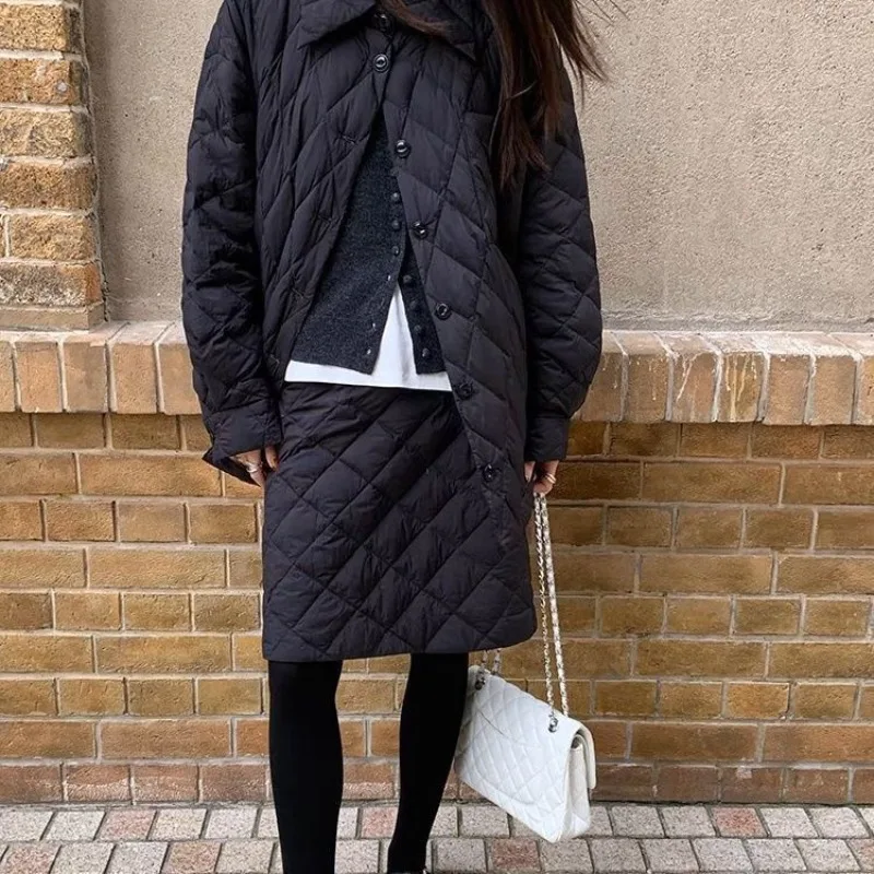 

Lingge 2025 Cotton Jacket Winter New Warm and Light Cotton Jacket Loose Jacket Design Thickened Two-piece Set