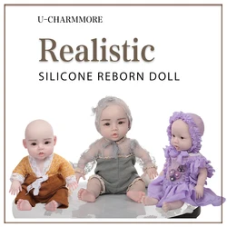 U-charmmore  Realistic Reborn Bebe Baby Doll Silicone Dolls Baby  Lifelike Newborn Doll Children Toys Art Collection Doll Gift