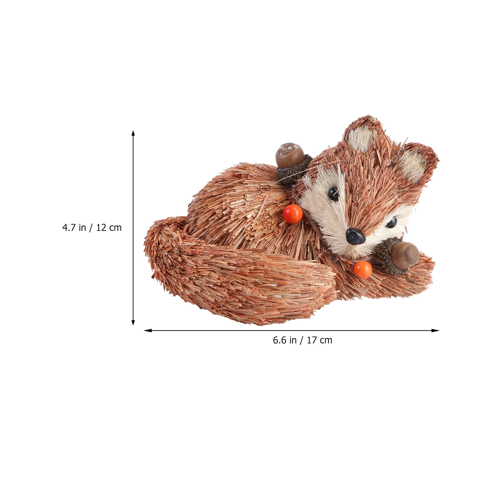 

1pc Handwoven Straw Ornament Desktop Decor Eco-Friendly Woven Animal Adornment Natural Artistic Gift Idyllic Style Lightweight