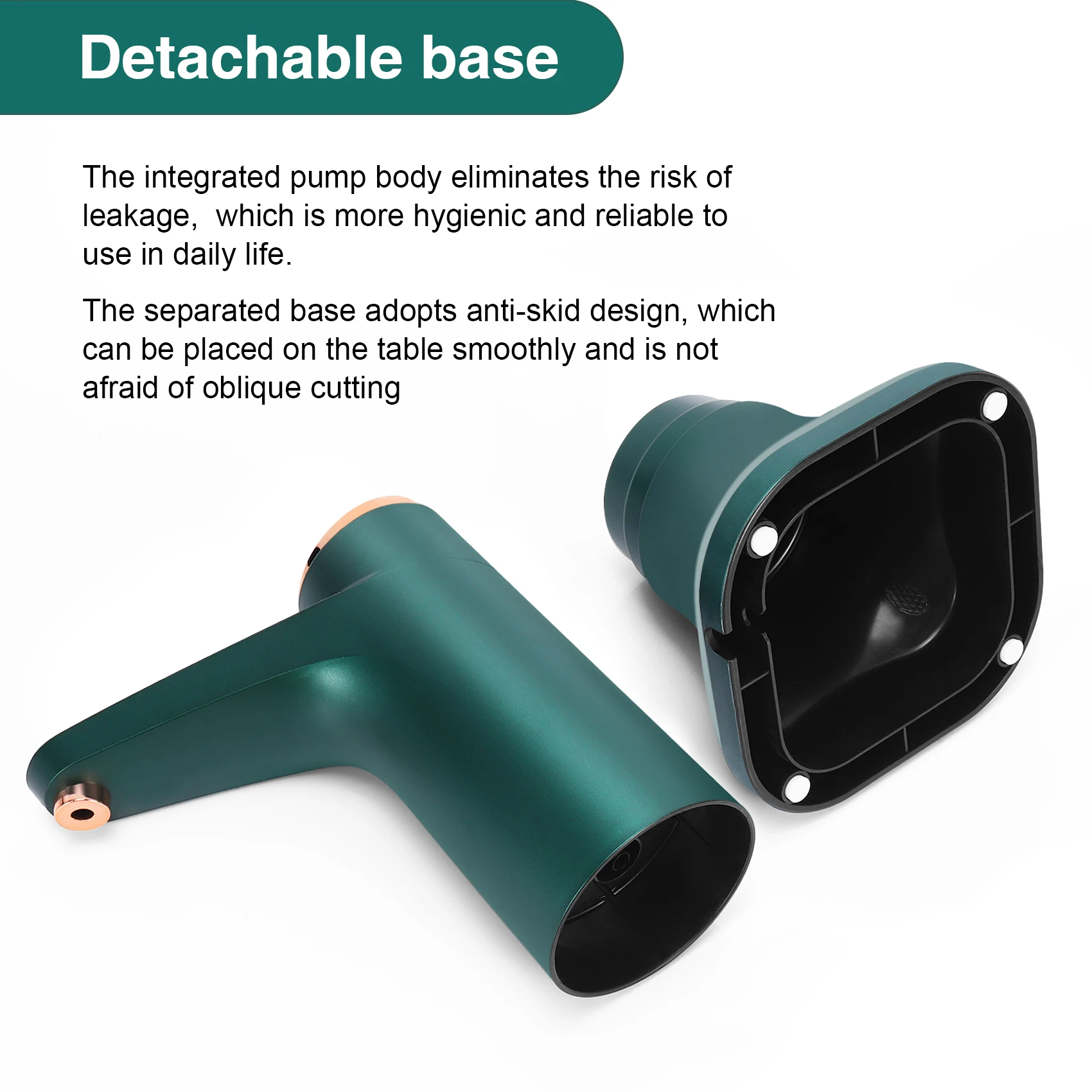 เครื่องปั๊มน้ําขวดไฟฟ้าพร้อมฐาน USB ตู้น้ํา เครื่องปั๊มน้ําอัตโนมัติแบบพกพา ถังใส่ขวด - สีเขียว