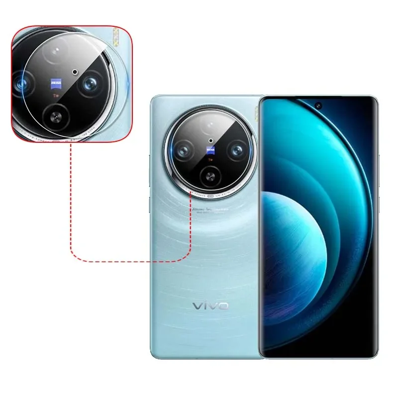 واقي للعدسات لهاتف فيفو ، X100 برو ، X100Pro ، شفاف ، فائق النحافة ، غطاء كاميرا خلفي ، واقي لين ، طبقة واقية ، وليس زجاج مقسى